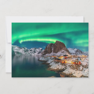 Kustlijn Lofoten-eilanden, Hamnoy, Noorwegen Bedankkaart