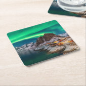 Kustlijn | Lofoten-eilanden, Hamnoy, Noorwegen Kartonnen Onderzetters (Schuin)