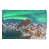 Kustlijn | Lofoten-eilanden, Hamnoy, Noorwegen Kussensloop (Achterkant)