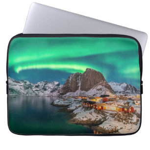 Kustlijn Lofoten-eilanden, Hamnoy, Noorwegen Laptop Sleeve