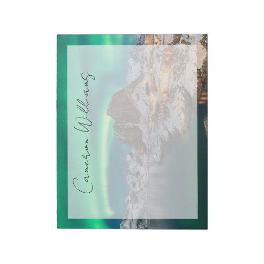 Kustlijn | Lofoten-eilanden, Hamnoy, Noorwegen Notitieblok (Linkerzijde)