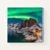 Kustlijn | Lofoten-eilanden, Hamnoy, Noorwegen Notitieboek (Achterkant)