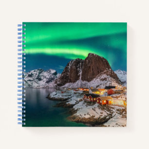 Kustlijn Lofoten-eilanden, Hamnoy, Noorwegen Notitieboek