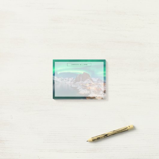 Kustlijn | Lofoten-eilanden, Hamnoy, Noorwegen Post-it® Notes (Op bureau)