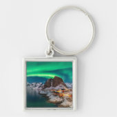 Kustlijn | Lofoten-eilanden, Hamnoy, Noorwegen Sleutelhanger (Voorkant)