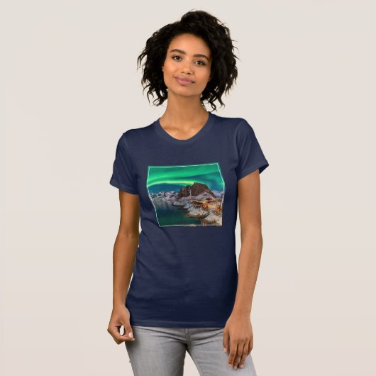 Kustlijn | Lofoten-eilanden, Hamnoy, Noorwegen T-shirt (Voorkant volledig)