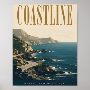 Kustlijn Luxe Kust Editoriaal Grafisch Ontwerp Poster