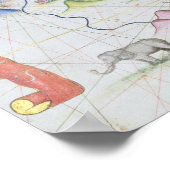 Kustlijn Madagaskar en Oost-Afrika Poster (Hoek)