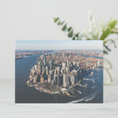 Kustlijn | Manhattan, New York City Bedankkaart (Staand voorkant)