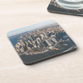 Kustlijn | Manhattan, New York City Bier Onderzetter (Linkerzijde)