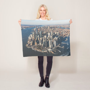 Kustlijn   Manhattan, New York City Fleece Deken