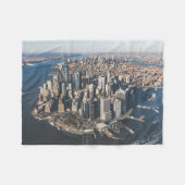 Kustlijn | Manhattan, New York City Fleece Deken (Voorkant (Horizontaal))