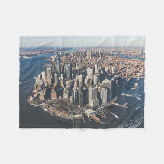 Kustlijn | Manhattan, New York City Fleece Deken (Voorkant (Horizontaal))