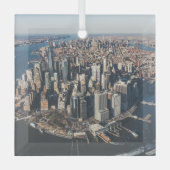 Kustlijn | Manhattan, New York City Glas Ornament (Voorkant)