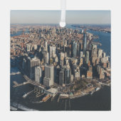 Kustlijn | Manhattan, New York City Glas Ornament (Achterkant)