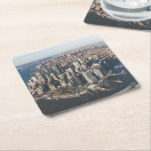 Kustlijn | Manhattan, New York City Kartonnen Onderzetters (Schuin)