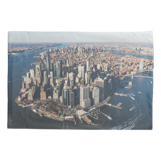 Kustlijn | Manhattan, New York City Kussensloop (Achterkant)