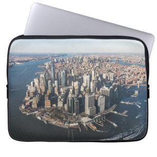 Kustlijn Manhattan, New York City Laptop Sleeve