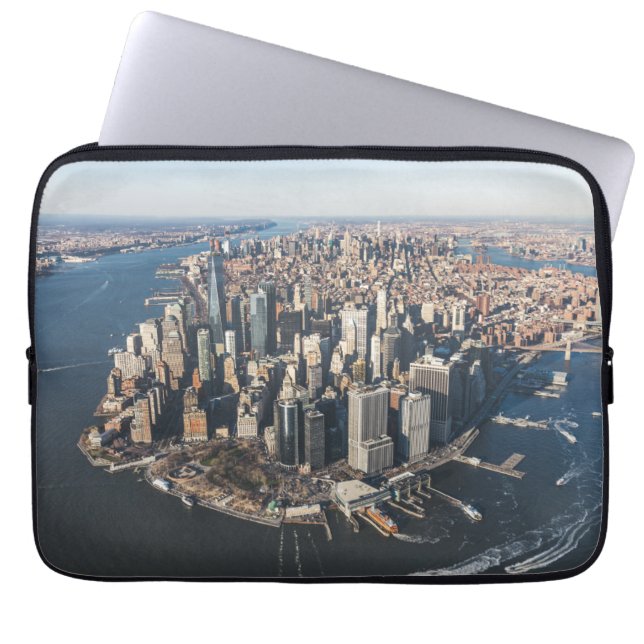 Kustlijn | Manhattan, New York City Laptop Sleeve (Voorkant)