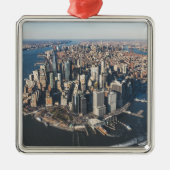 Kustlijn | Manhattan, New York City Metalen Ornament (Voorkant)