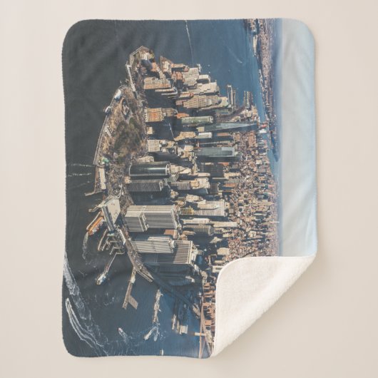 Kustlijn | Manhattan, New York City Sherpa Deken (Voorkant)