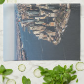 Kustlijn | Manhattan, New York City Theedoek (Gevouwen)