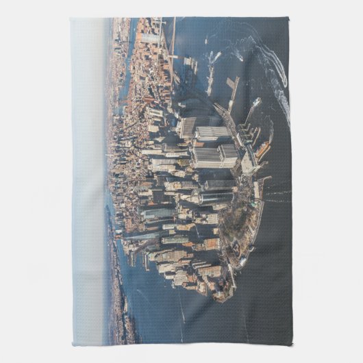 Kustlijn | Manhattan, New York City Theedoek (Verticaal)