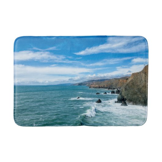 Kustlijn | Marin Headlands, Californië Badmat (Voorkant)