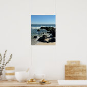 Kustlijn met Rotsen en Golven Poster (Keuken)