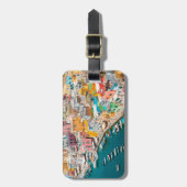 Kustlijn | Napels Italië Bagagelabel (Voorkant verticaal)