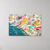 Kustlijn | Napels Italië Canvas Afdruk (Voorkant)