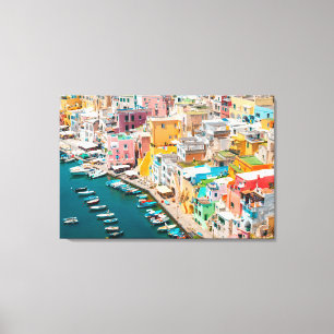 Kustlijn   Napels Italië Canvas Afdruk