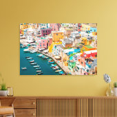 Kustlijn | Napels Italië Canvas Afdruk (Insitu (Woonkamer))