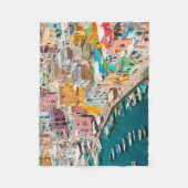 Kustlijn | Napels Italië Fleece Deken (Voorkant)