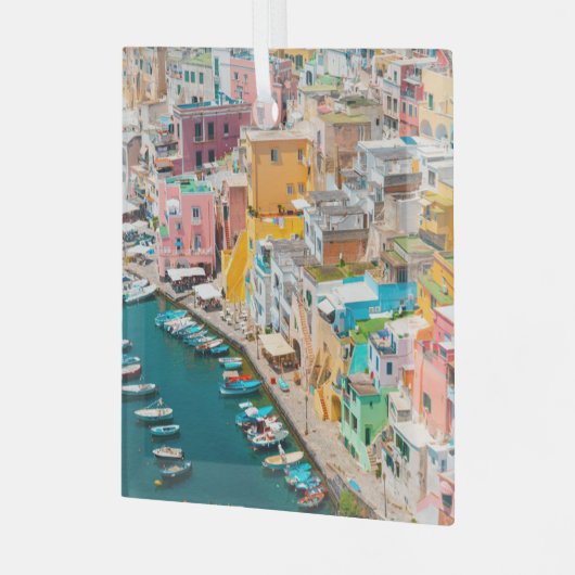 Kustlijn | Napels Italië Glas Ornament (Voorkant links)