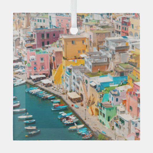 Kustlijn | Napels Italië Glas Ornament (Voorkant)