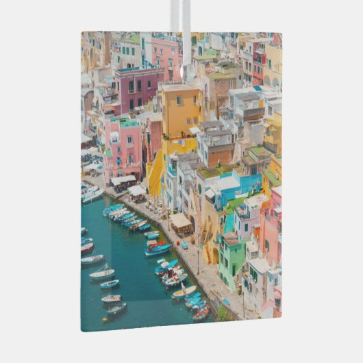 Kustlijn | Napels Italië Glas Ornament (Voorkant Rechts)