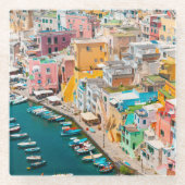 Kustlijn | Napels Italië Glazen Onderzetter (Voorkant)