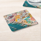 Kustlijn | Napels Italië Kartonnen Onderzetters (Schuin)