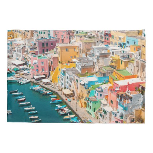 Kustlijn | Napels Italië Kussensloop (Achterkant)