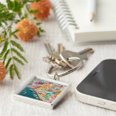 Kustlijn | Napels Italië Sleutelhanger (Zijkant)