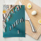 Kustlijn | Napels Italië Theedoek (Quarter Fold)