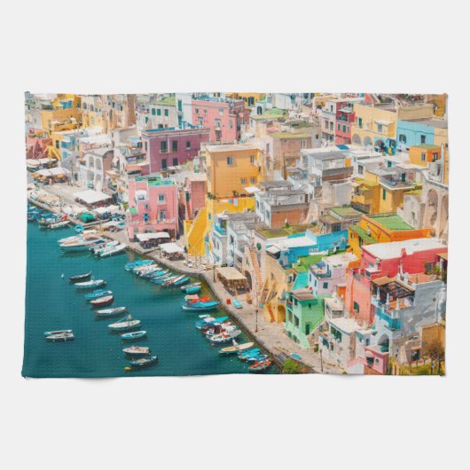 Kustlijn | Napels Italië Theedoek (Horizontaal)