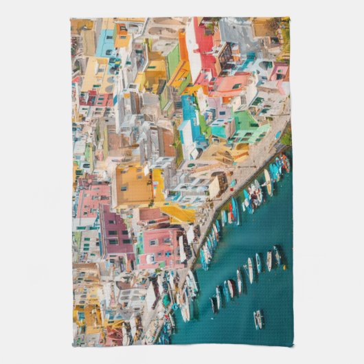 Kustlijn | Napels Italië Theedoek (Verticaal)