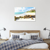 Kustlijn | Napels Pier, Southwest Florida Canvas Afdruk (Insitu (Slaapkamer))