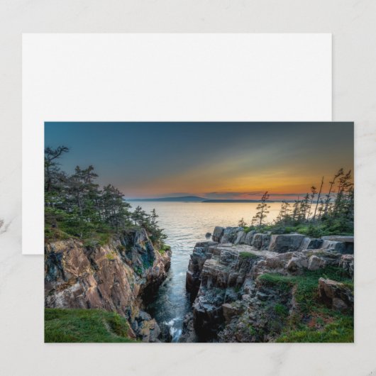 Kustlijn | Nationaal park Acadia, Maine Bedankkaart (Voorkant / Achterkant)