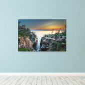 Kustlijn | Nationaal park Acadia, Maine Canvas Afdruk (Insitu (Houten vloer))