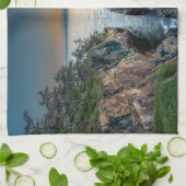 Kustlijn | Nationaal park Acadia, Maine Theedoek (Gevouwen)