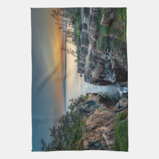 Kustlijn | Nationaal park Acadia, Maine Theedoek (Verticaal)