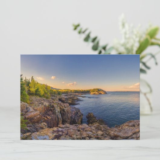 Kustlijn | Nationaal park Acadia, Schooner Head Bedankkaart (Staand voorkant)